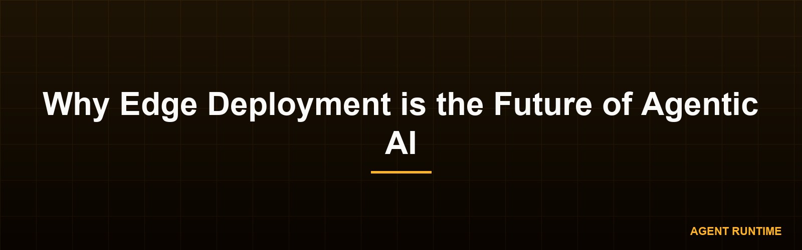 Why Edge Deployment is the Future of Agentic AI