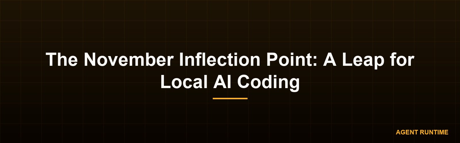 The November Inflection Point: A Leap for Local AI Coding