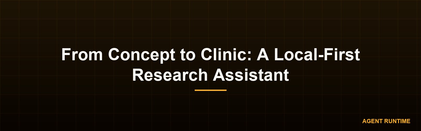 From Concept to Clinic: A Local-First Research Assistant