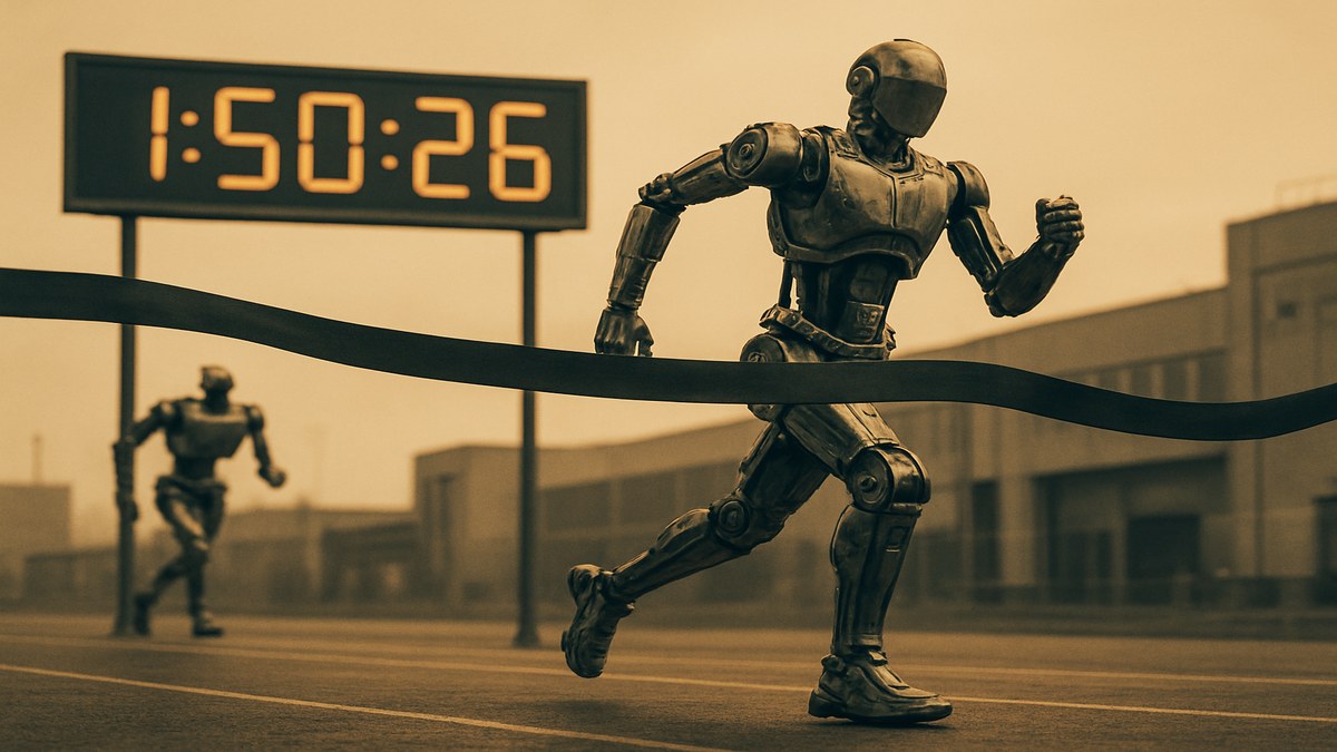 Beijing Humanoid Robot Half-Marathon: Honor's Robot Sets New Record — illustration
